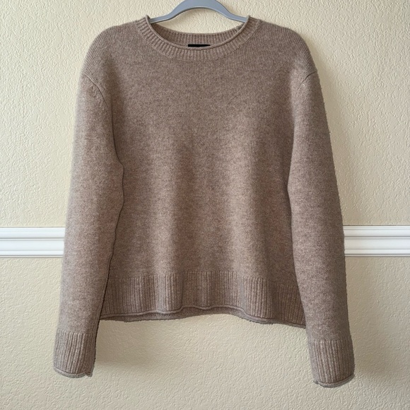 Quince 100% Cashmere Oversized Crewneck Sweater Cream Oatmeal Size Medium - Picture 7 of 8